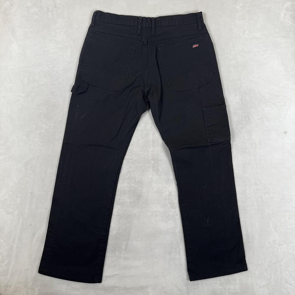 Dickies Carpenter Pants Mens 34x30 Black Regular Fit Stretch Canvas Workwear